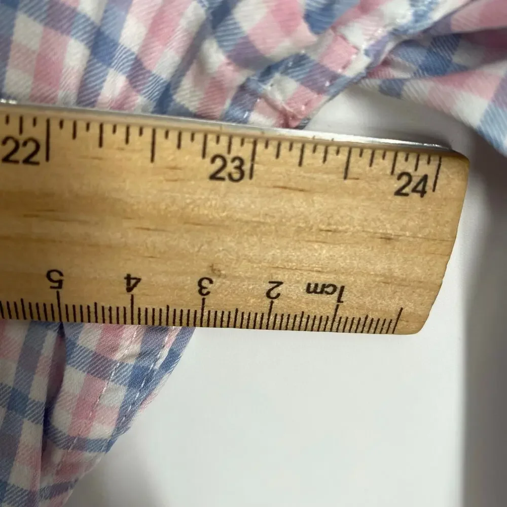 Faherty Top Men’s Large Blue & Pink‎ Plaid Gorpcore Active Outdoor Supima Cotton